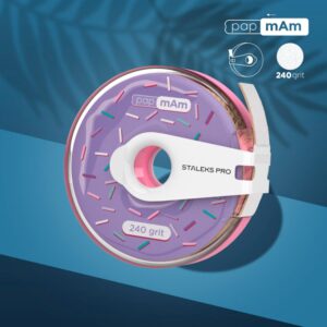 STALEKS Disposable white abrasive tape papmAm EXPERT 240 grit in a plastic case (ATC-240w)