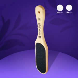 Wooden foot file BEAUTY & CARE 10 TYPE 1 100/180 grit ABC 10/1